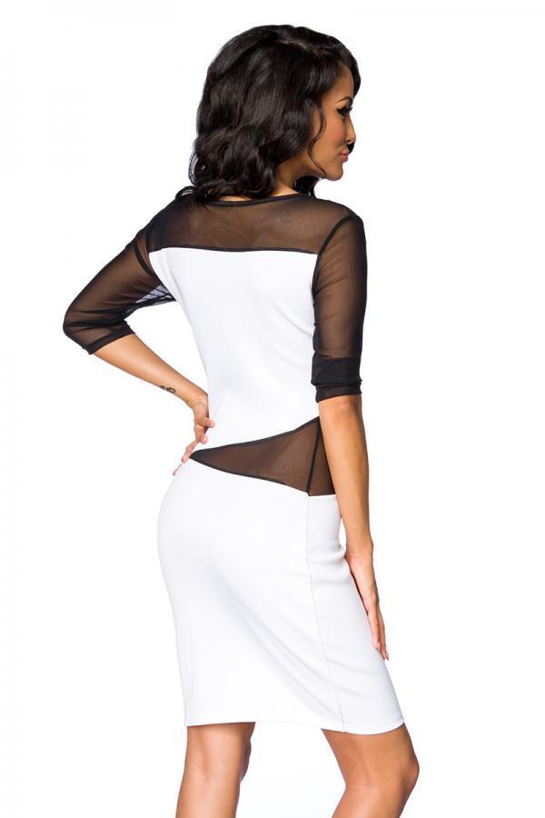 Elegantní šaty se síťovinovým průřezem