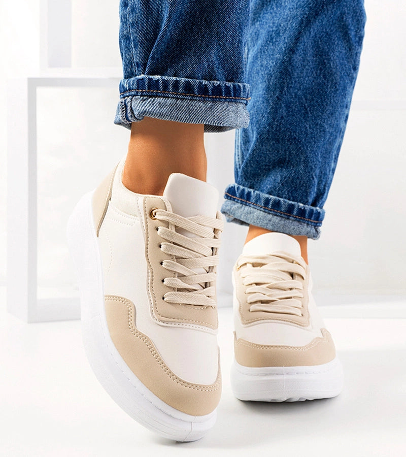 4-Béžové dámské tenisky Selma-4