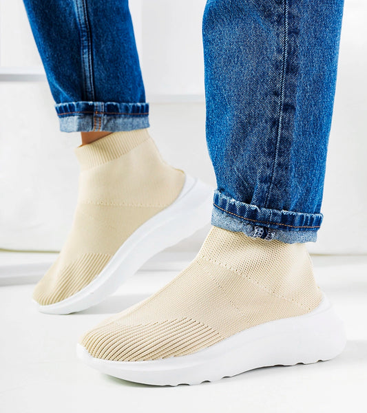 2-Béžové vysoké tenisky Jennifer-2