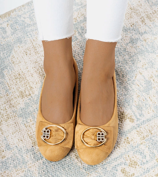 2-Béžové baleríny se sponou Ribero-2