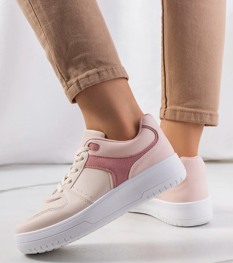 3-Béžové dámské tenisky od Lins-3