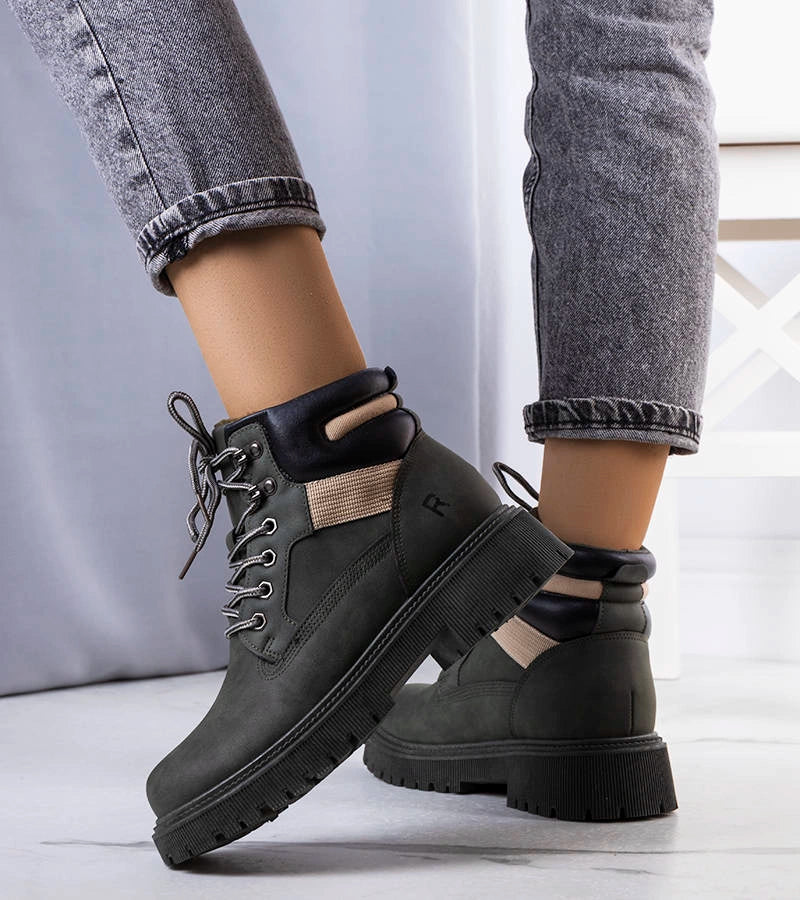 3-Zelené zateplené traperské boty Nadel-3