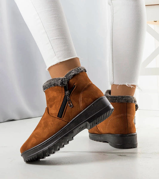 2-Camelové zateplené sněhové boty s kožešinou Wren-2