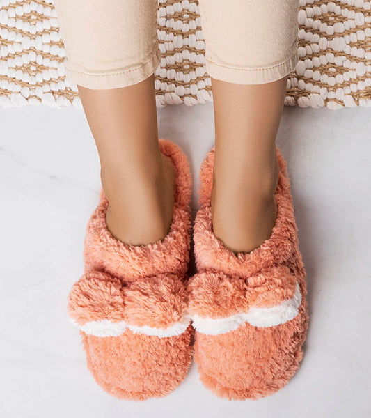 2-Tmavě růžové měkké pantofle Rabit-2