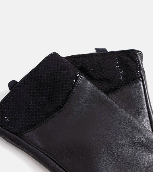 2-Černé zateplené rukavice Moure-2