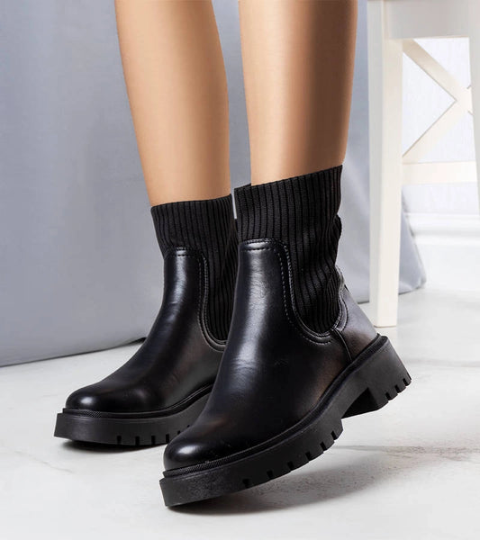 2-Černé zateplené boty Caland-2