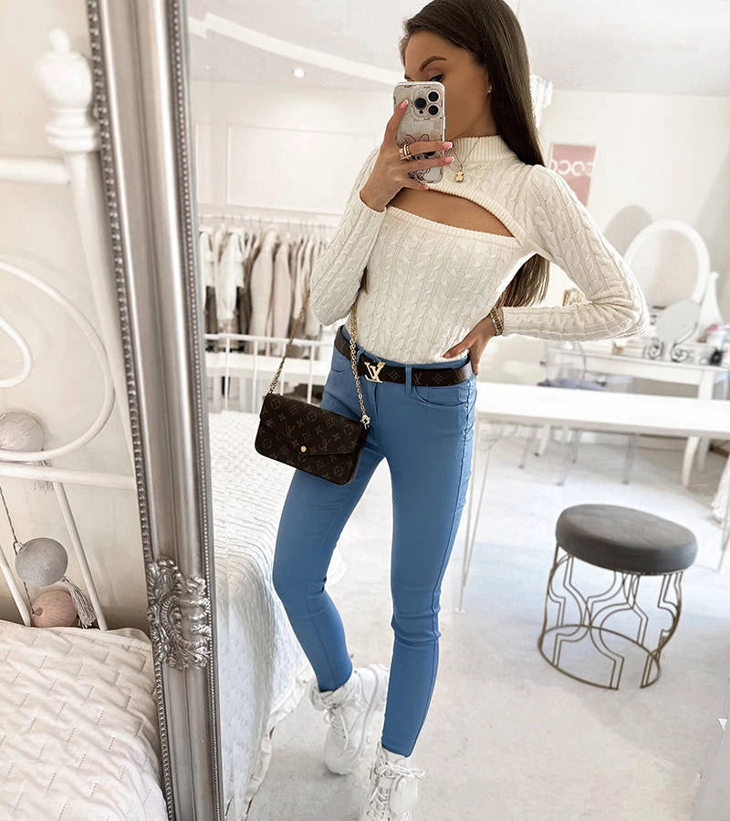 4-Modré voskované kalhoty Vienna-4