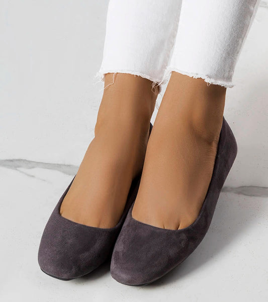 2-Baleríny Jules z šedého eko semiše-2