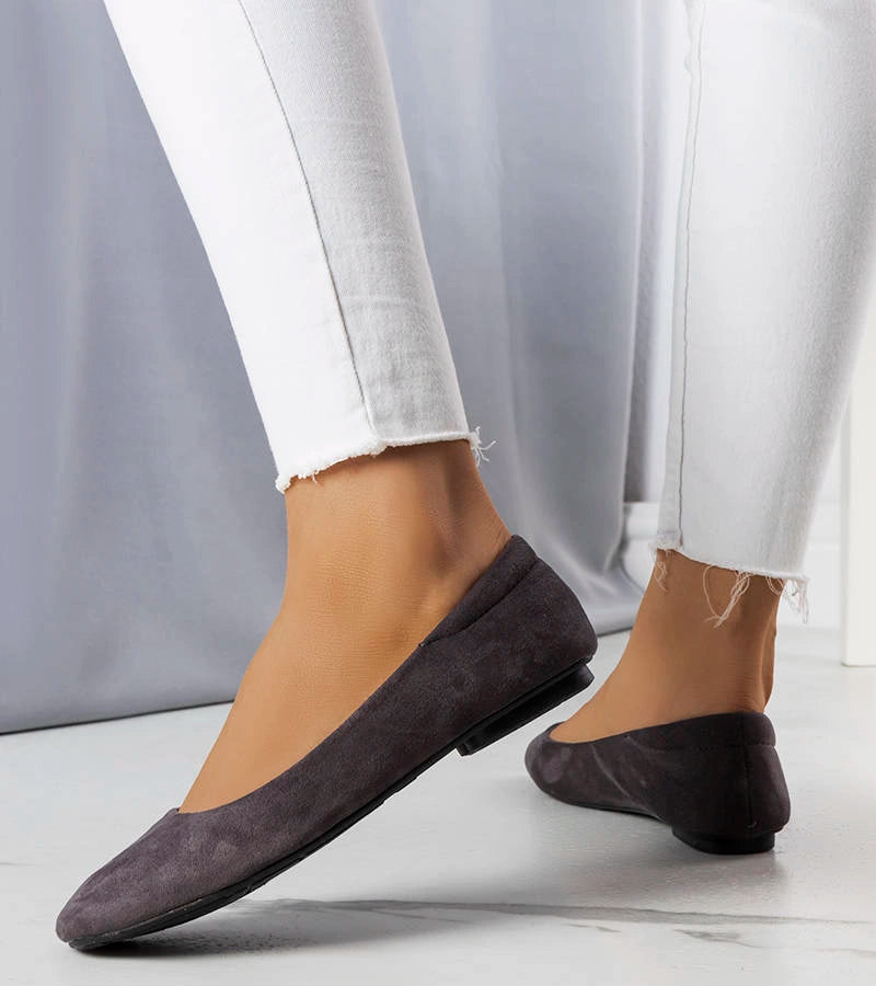 3-Baleríny Jules z šedého eko semiše-3