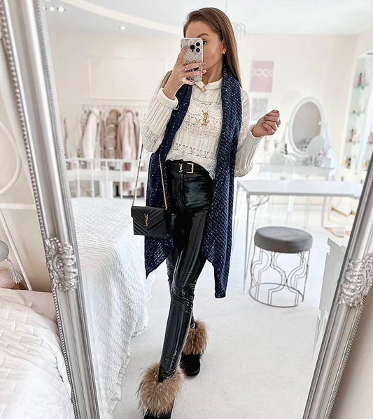 2-Šedý puntíkovaný šátek Khalil-2