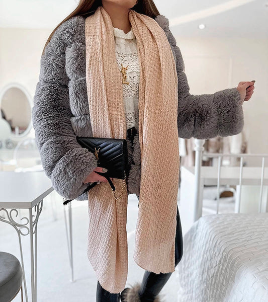 2-Šedý puntíkovaný šátek Khalil-2