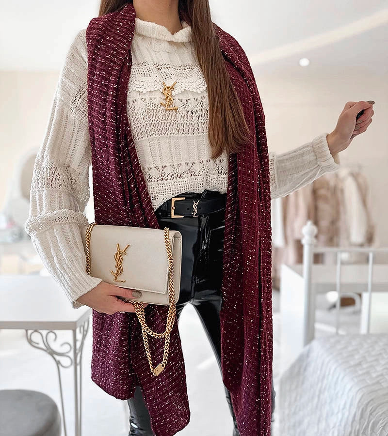 4-Šedý puntíkovaný šátek Khalil-4