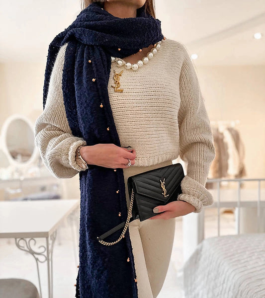 2-Černo modrá šála Aria-2