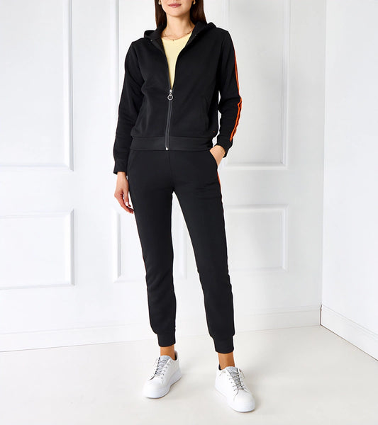 2-Černá sada s oranžovými pruhy Celia-2