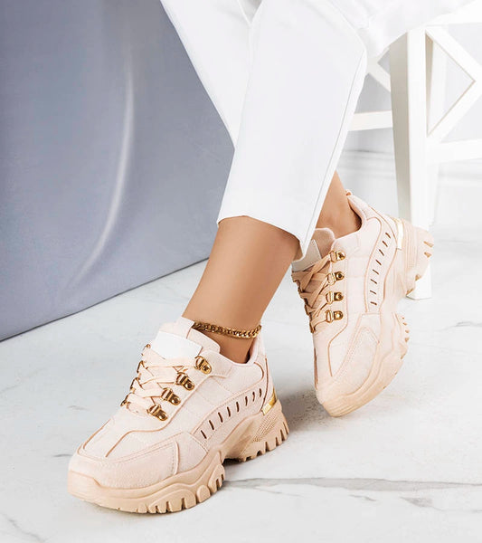 2-Béžové tenisky Mindy-2