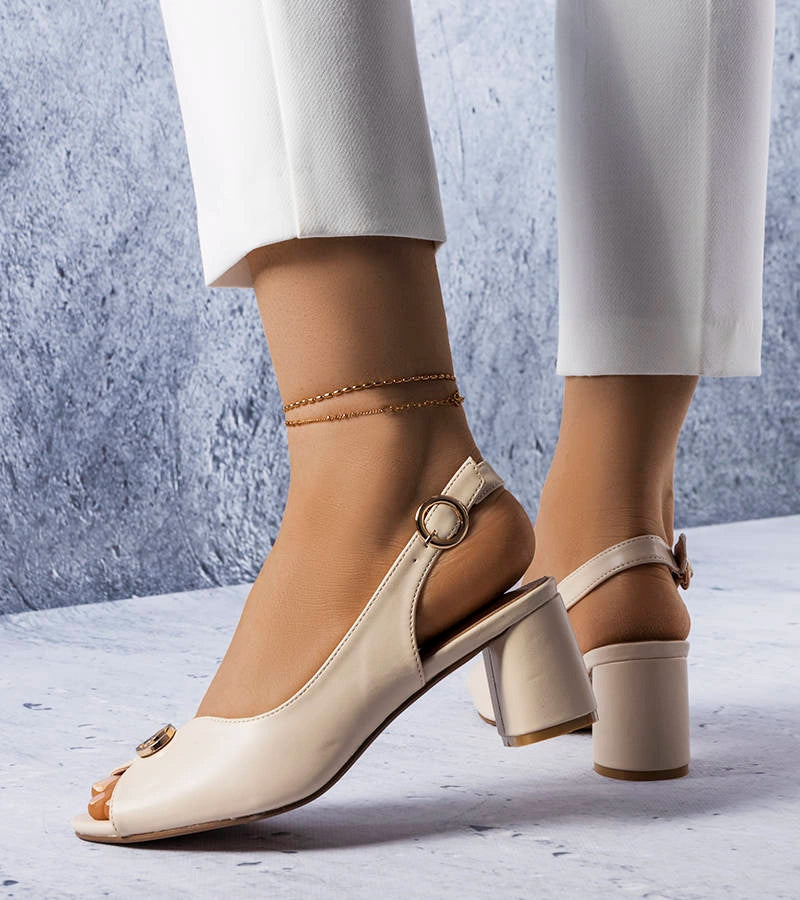 2-Béžové elegantní sandály Grimard-2