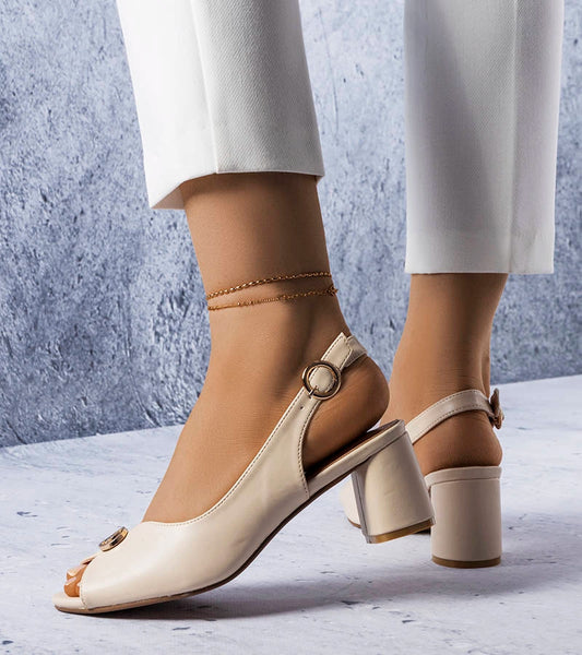 2-Béžové elegantní sandály Grimard-2