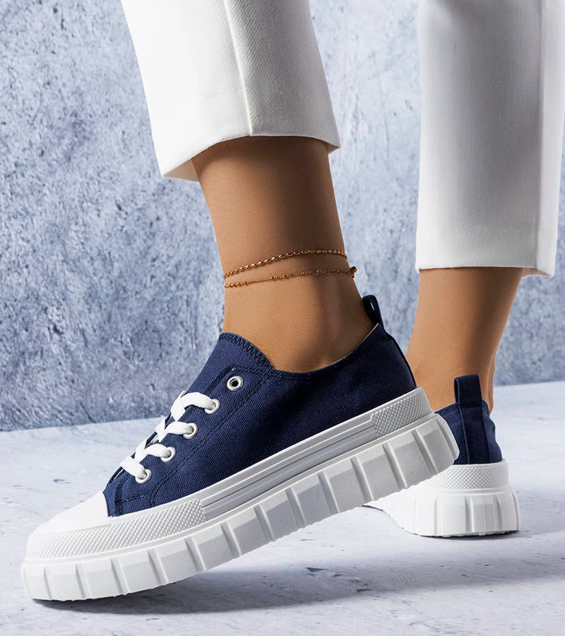 3-Bellemare tmavě modré tenisky na platformě-3