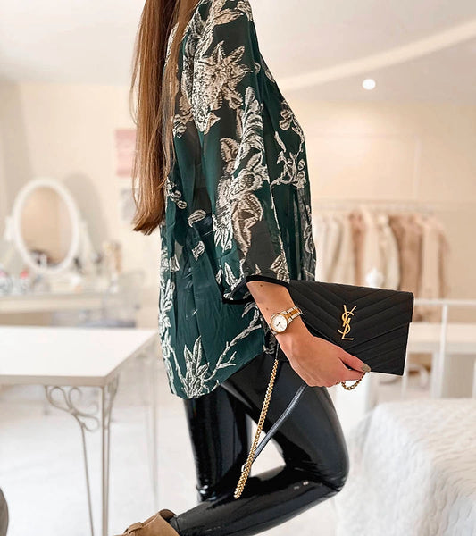 2-Zelená vzorovaná košile Salois-2