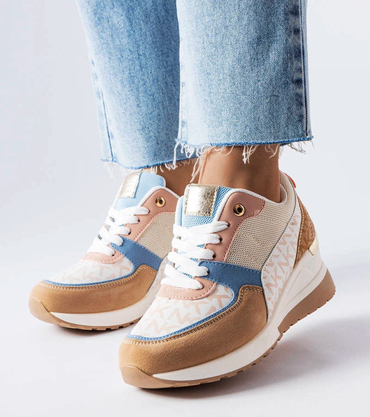 2-Béžovo-modré tenisky Mireault-2