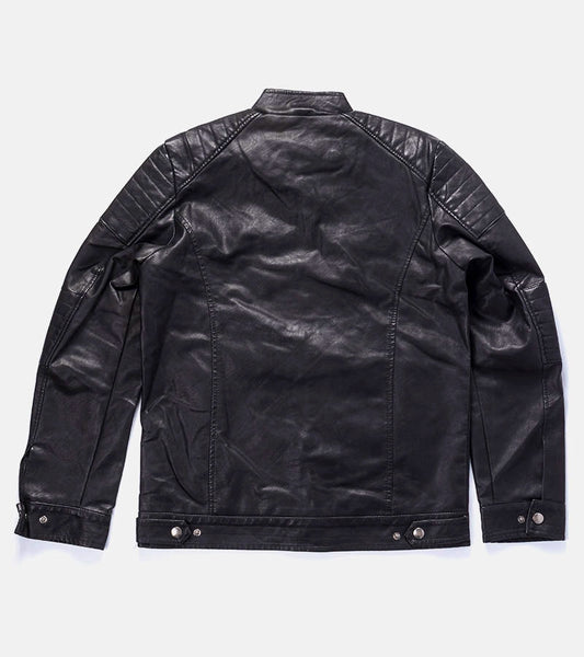 2-Černá pánská bunda z umělé kůže značky Guertin-2