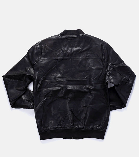 2-Černý pánský bomber z umělé kůže od značky Ysitie-2