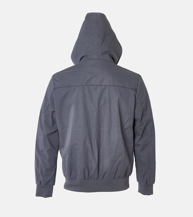 3-Šedá pánská větrovka Brault s kapucí-3