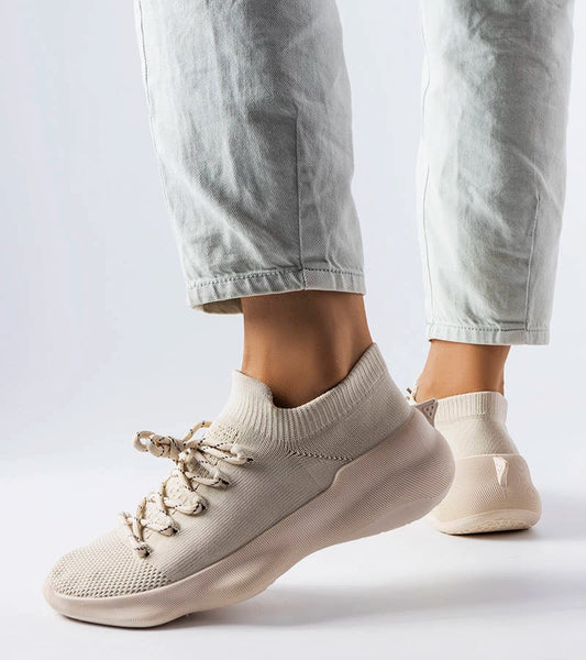 2-Béžové látkové tenisky Côté-2