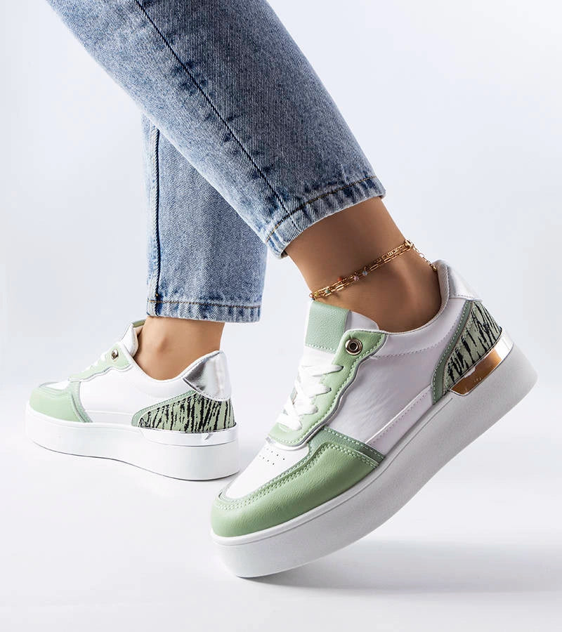 3-Zelené tenisky na platformě Tooele-3