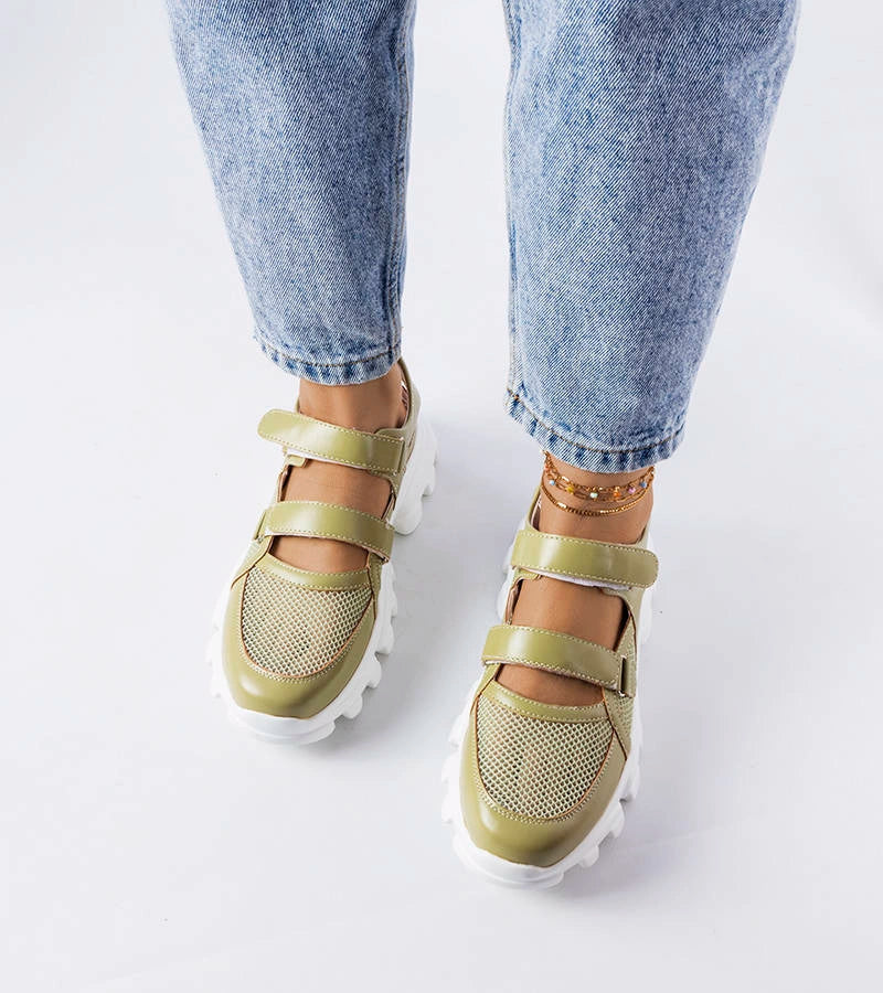 3-Zelené tenisky na pevné podrážce Djurs-3