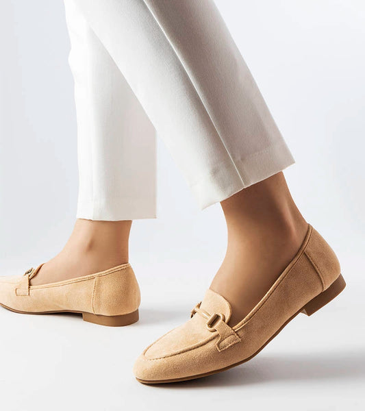 2-Béžové dámské mokasíny Hinkle-2