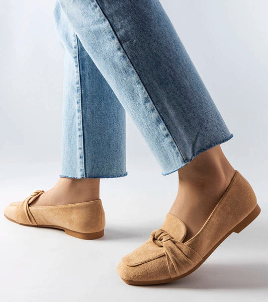 2-Béžové mokasíny Samika-2