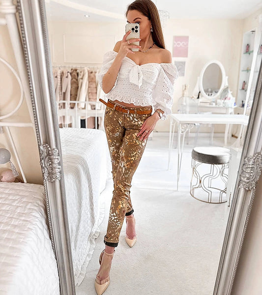 2-Béžové kalhoty ve zlatém panteru Lévesque-2