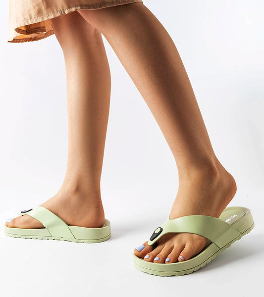 2-Zelené žabky na platformě Elide-2