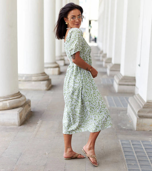 2-Zelené květinové šaty Edoardo-2