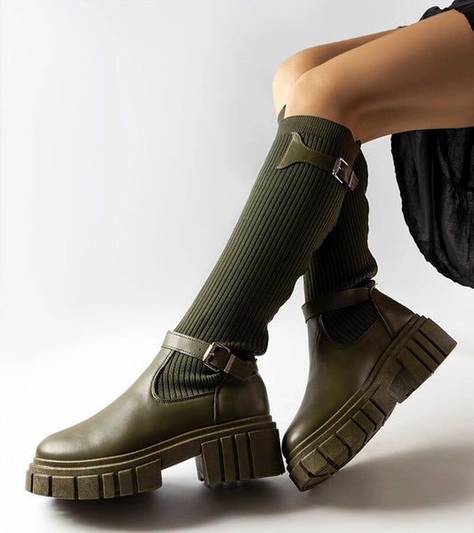 2-Zelené boty se strečovým svrškem Courcelle-2