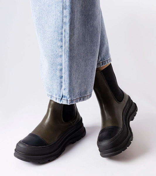 2-Zelené boty Bellucci na platformě-2