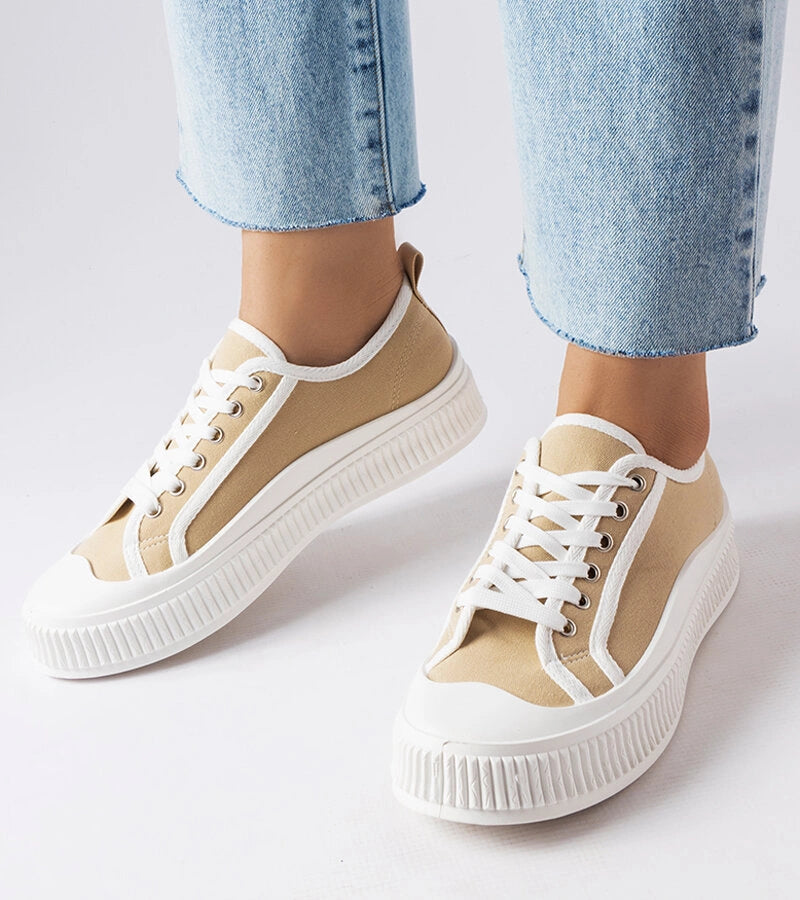 3-Béžové tenisky na platformě Alfianello-3