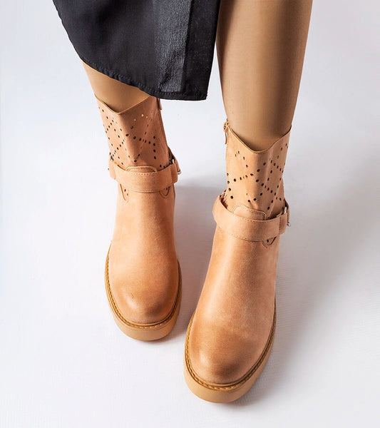 2-Bežové průhledné kotníčkové boty s řetízkem Procopio-2