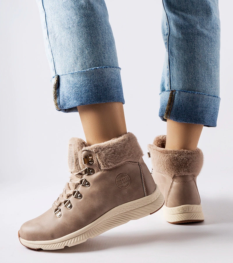 3-Beige zateplené trapery Big Star MM274487-3