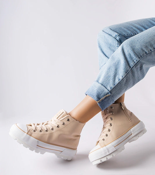 2-Beige zateplené tenisky Big Star MM274038-2