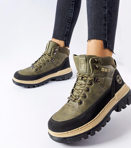 2-Zelené mládežnické boty Big Star KK274220-2