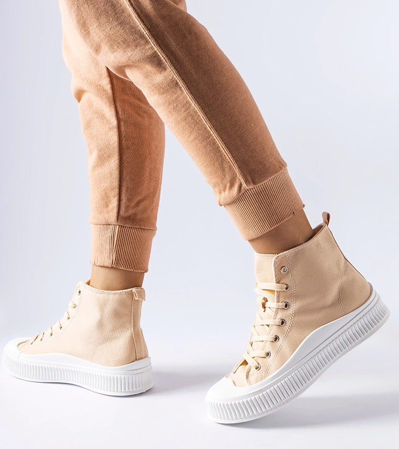 6-Béžové tenisky na platformě Guerrino-6