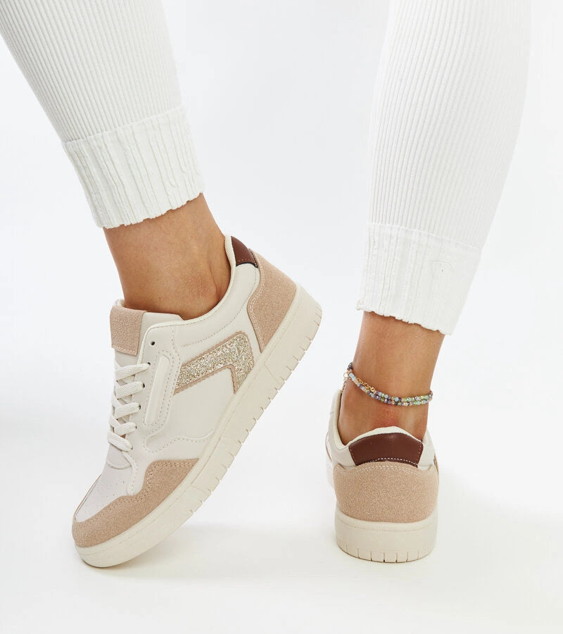 5-Bežové tenisky s třpytkami Juwan-5