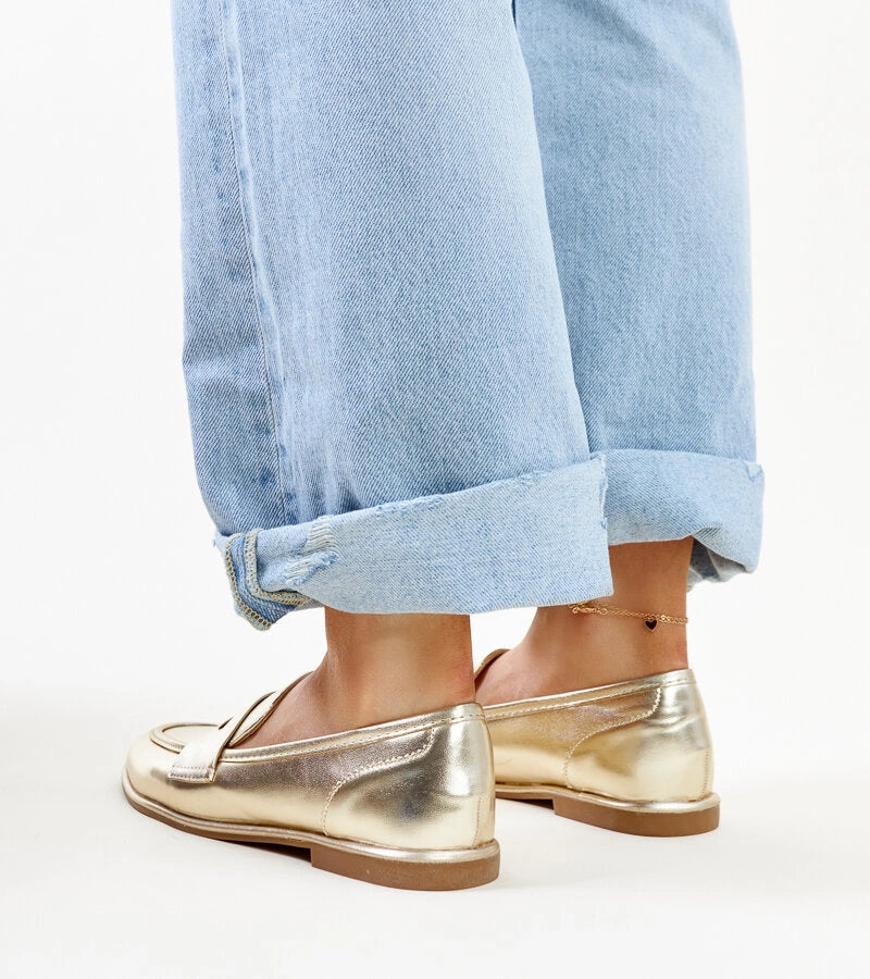 5-Zlaté klasické mokasíny Nasia-5