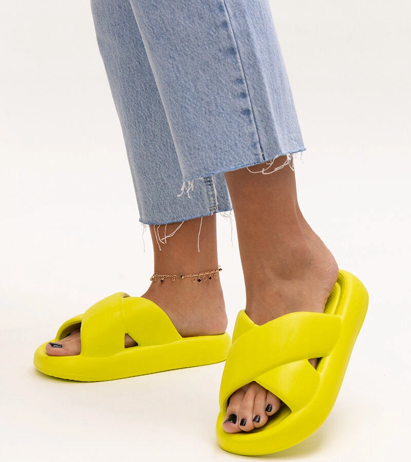 4-Zelené pěnové pantofle Manua-4