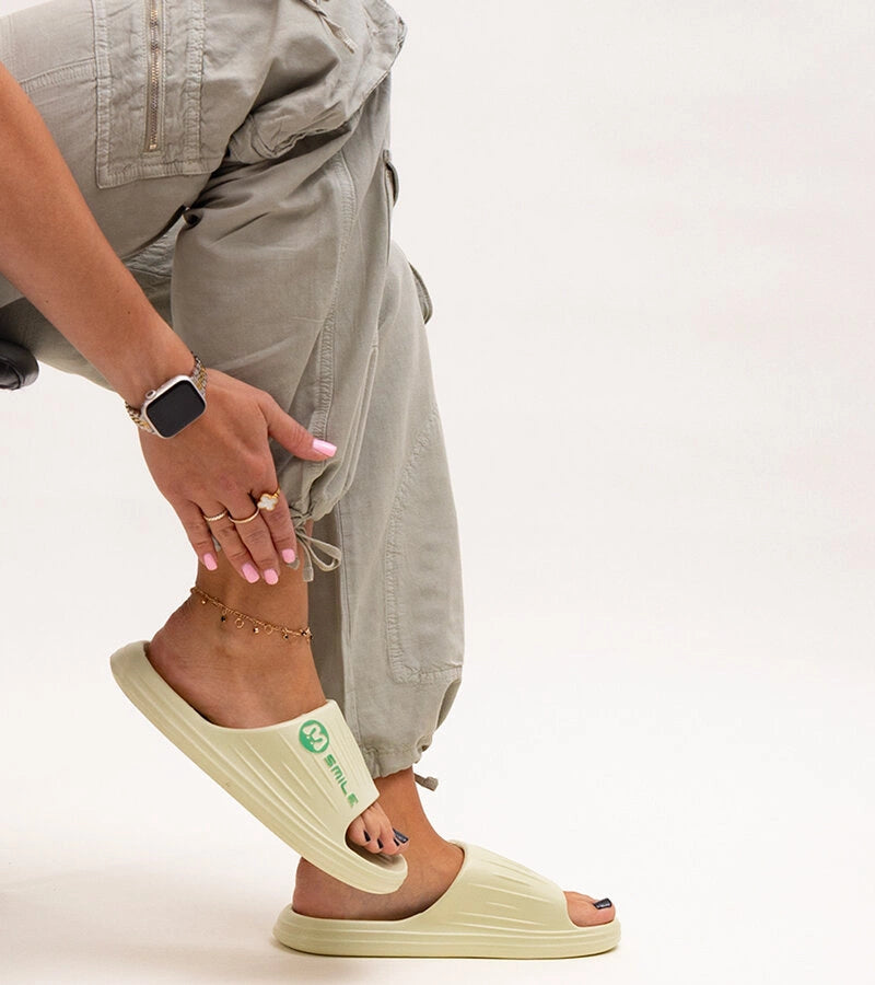 3-Zelené pěnové pantofle Labinga-3