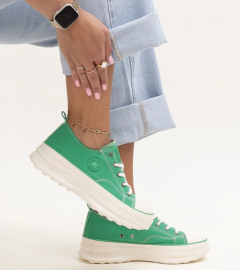 5-Zelené masivní tenisky Big Star NN274130-5