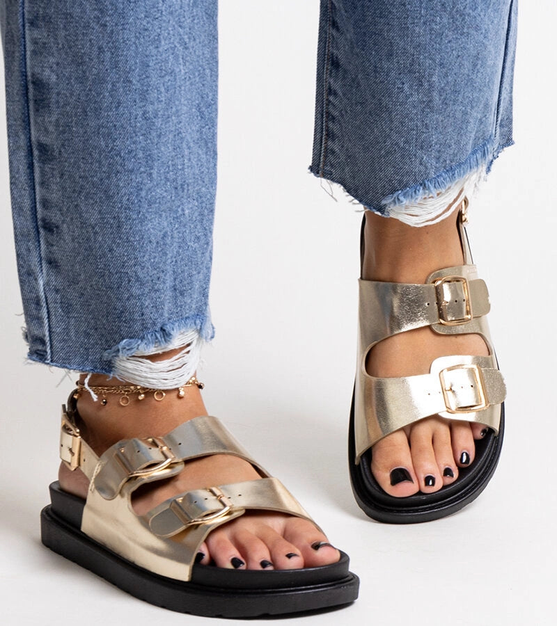 4-Zlaté sandály na platformě Bashera-4