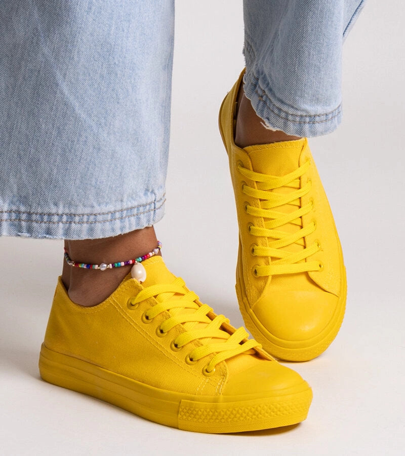 4-Žluté klasické tenisky Nudar-4